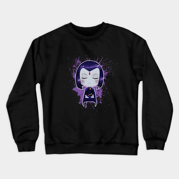 Chibi Raven Crewneck Sweatshirt by sambeawesome